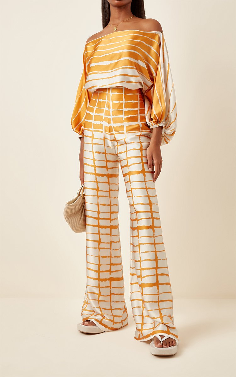 Yellow Checkered Print Set