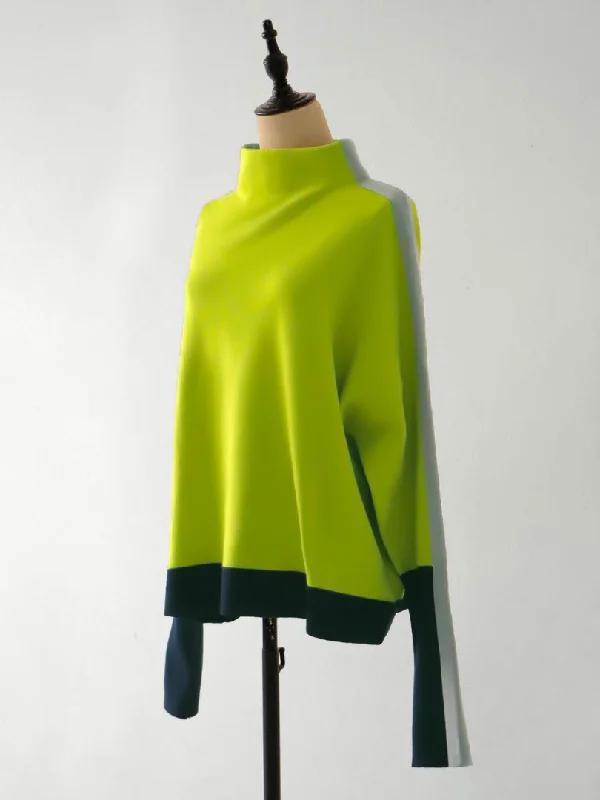 Contrast Color Split-Joint Hoodies