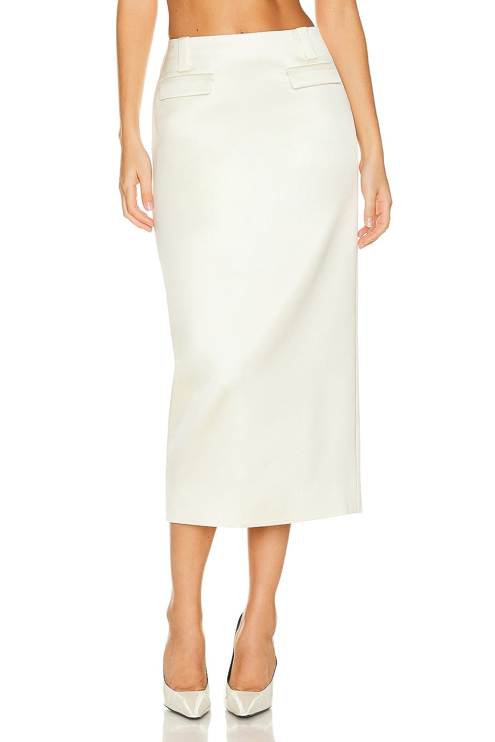 Satin Column Skirt