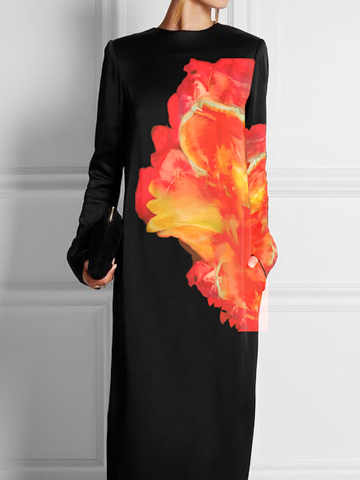 Kleid mit abstraktem Print