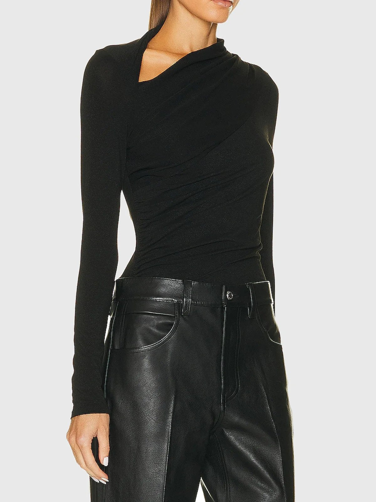 High Elasticity Tight Asymmetrical Shirt