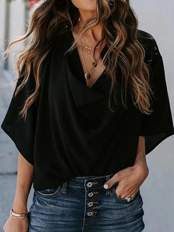 Irregular Casual Pleated Top